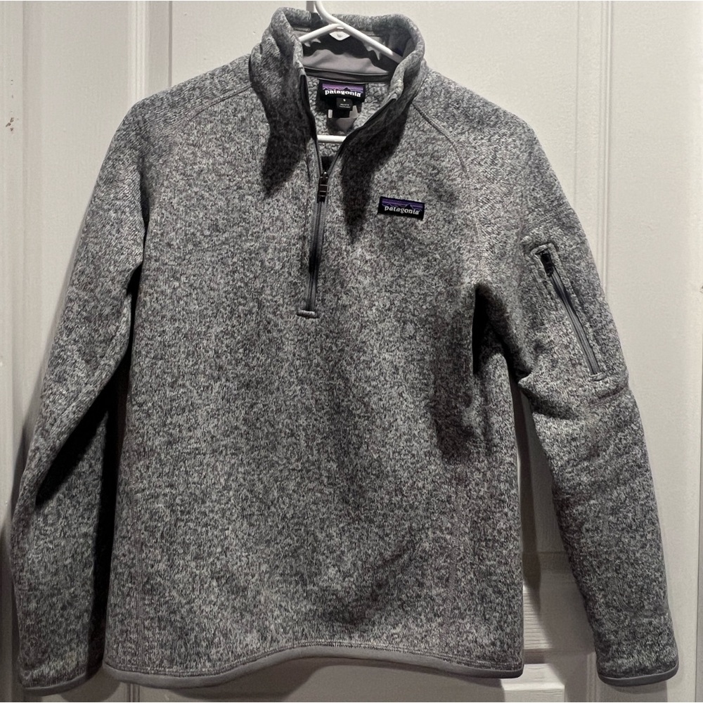 Gray Patagonia Women's Better Sweater 1/4-Zip Fleece SIZE SMALL - like new